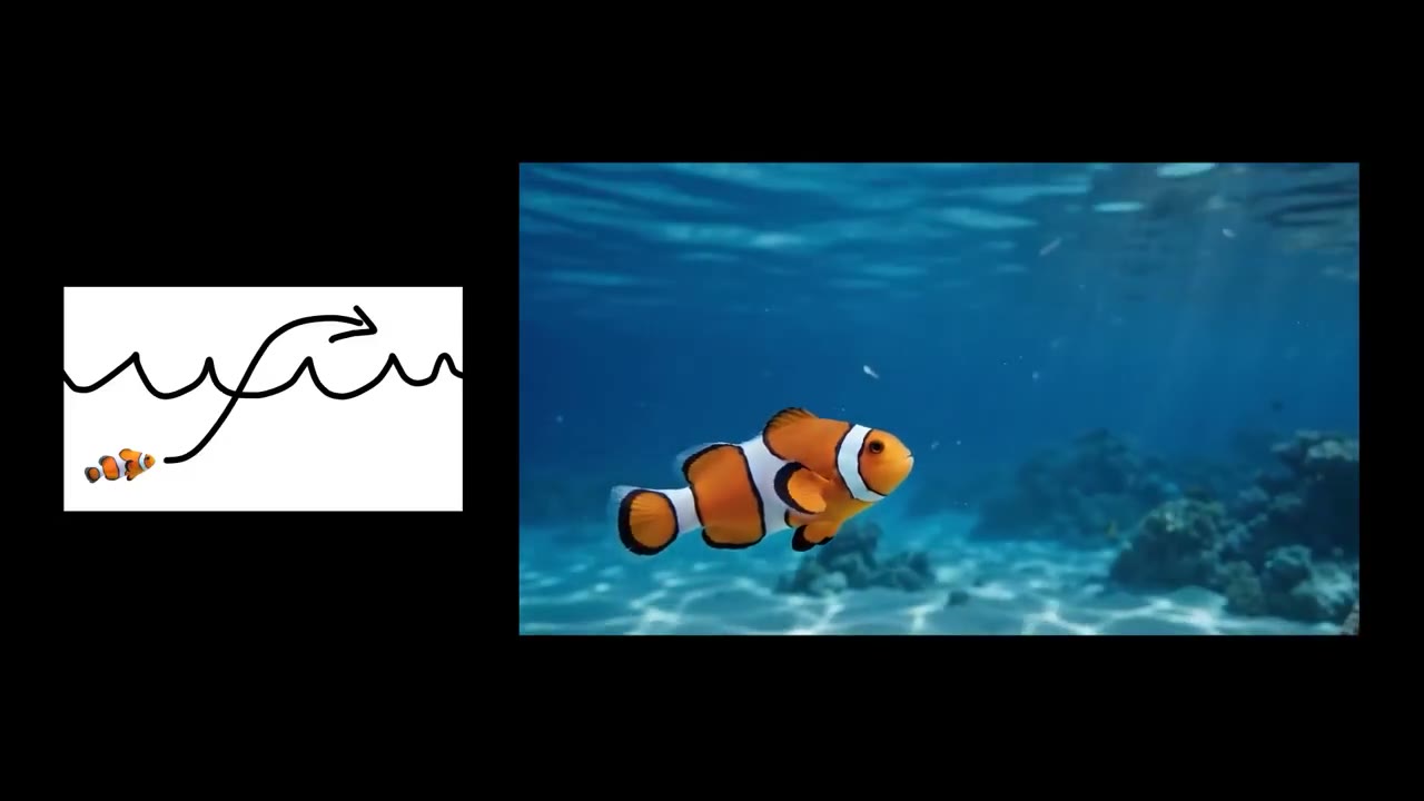 Sketch-to-motion demo — not Gemini Omni output